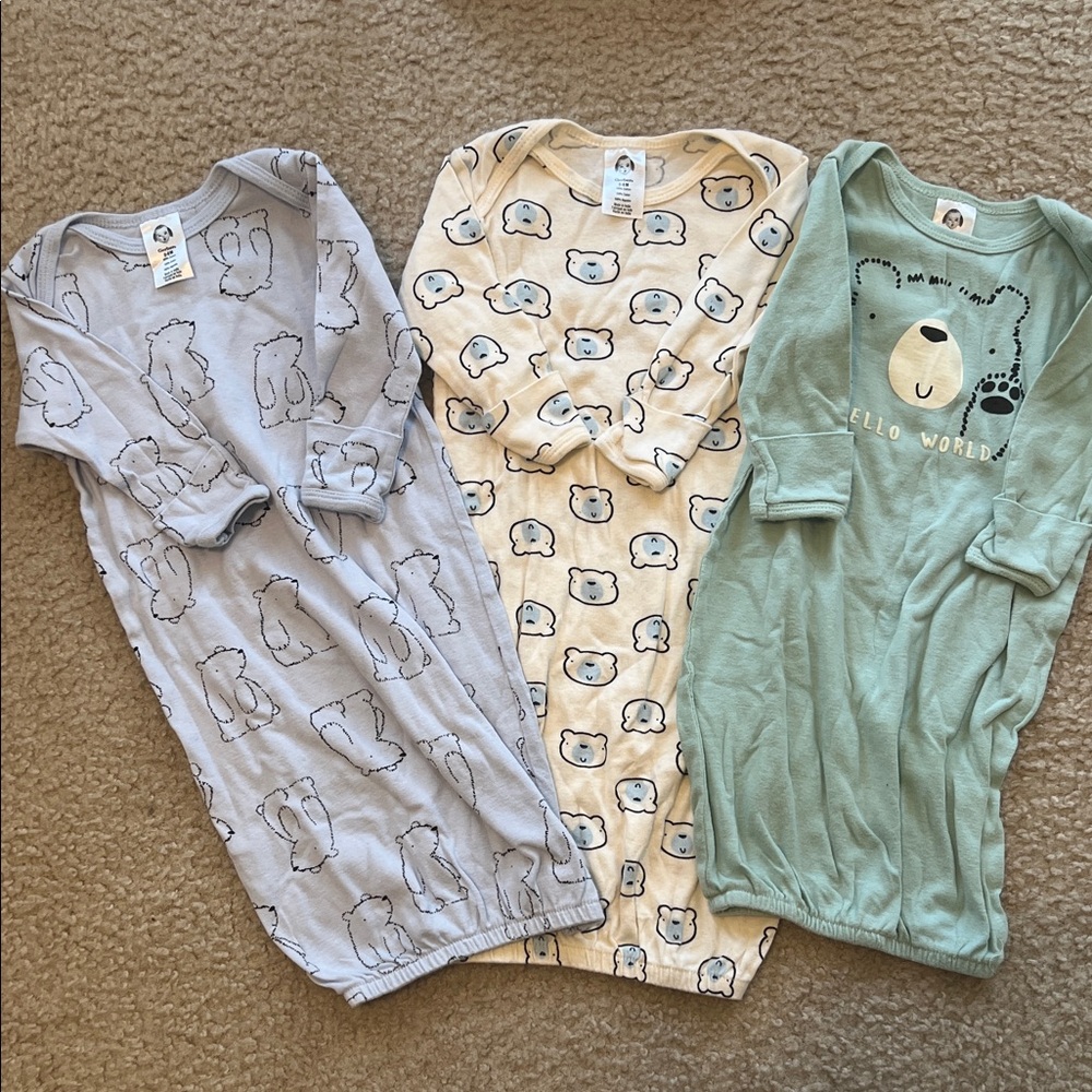 Cozy Bear Print night gowns